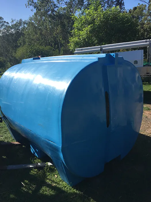 Transporter poly tank repairs