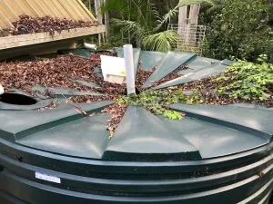 collpased water tank roof, water tank repairs
